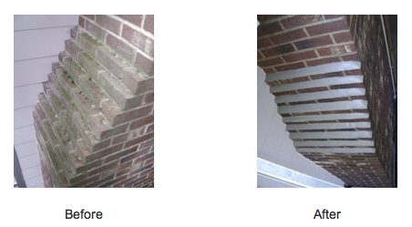 Owens Chimney - More Chimney Repointing - Before and After Owens Chimney - More Chimney Repointing - Before and After