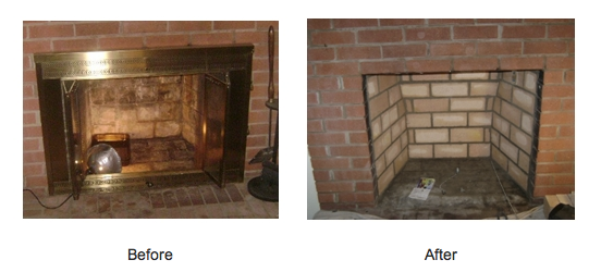 Owens Chimney Systems - Firebox Repair - Before and After