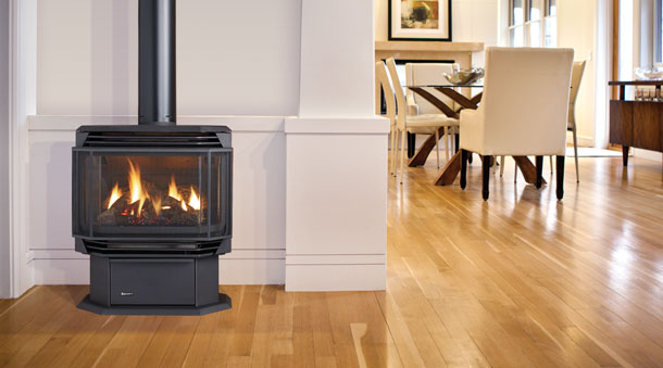 Regency Ultimate U38 Medium Gas Stove next to dining room