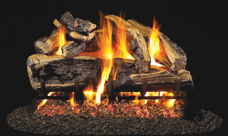 Real Fyre Charred Vented Gas Log Series features natural coloration of deeply charred wood for a more realistic look