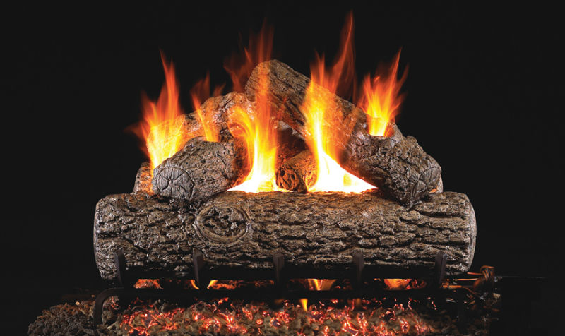 Real Frye Classic Gas Log Series with high definition bark and natural colors for an authentic wood look