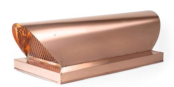 Stock Photo of Copper Chimney Cap8 Rounded Copper Chimney Cap with Screen